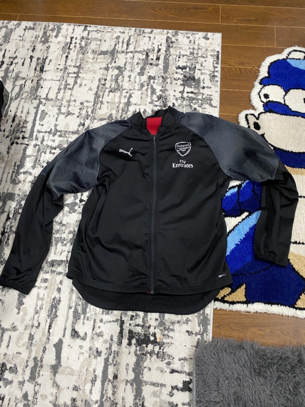 Puma XL Arsenal mens black zip up jacket